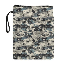 Book Cover with Decorative Design Polyester Book Covers with Handle for Stationery, Accessories Book Cover Carrying Case Book Protection, Camo