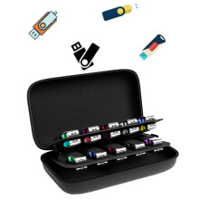 USB Flash Drive Bag Storage Organizer Large Capacity Shockproof Impact Resistant Pocket-sized Flash Drive Organizer with Zipper
