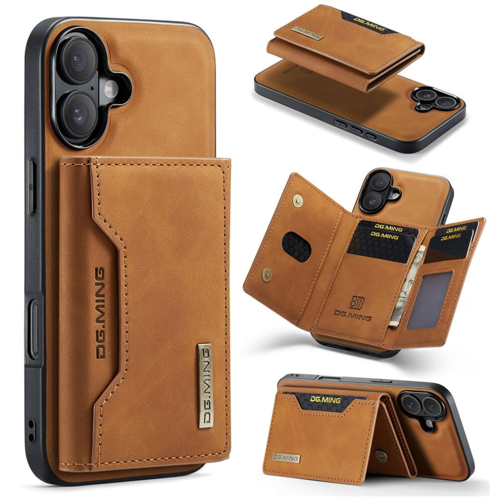 Dg.ming Iphone 16 Wallet Case 8-Card Holder Brown 939152715428