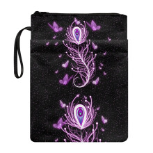Book Protector with Zipper, Peacock & Butterfly Design, Polyester, Reusable, Lightweight, 11.42x8.66", 1pc – Compatible with Textbooks