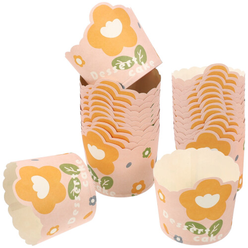 Blumen-Muffinförmchen, 50 Stück, 7 x 7 x 6,5 cm
