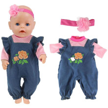 Baby Girl Doll Clothes Set for 14-18" Babydolls, Cute Pattern Outfits & Accessories – Compatible with Bitty Baby, Newborn Babydolls