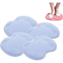 Silicone Shower Foot Scrubber Mat, Thefortunately Foot Scrubber, with Non-Slip Suction Cups Hands-Free Foot & Back Cleaner, for Use in Men and Women