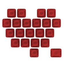 21Pcs PC Blanks Heart Keycap Mechanical Keyboards 1U 1.25U MOAs Profile Not Print Keycap Set for Switches