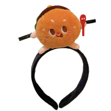 Hamburger Plush Headband Cartoon Hairband for Women