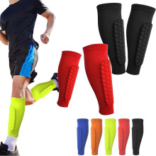 Shin Guards Kids, Calf Compression Sleeve with Honeycomb Pads, 2 Pack Shin Guards Soccer, for Soccer Ski Youth Adult