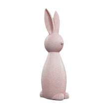 Pink Easter Resin Bunny Figurine Set of 3
