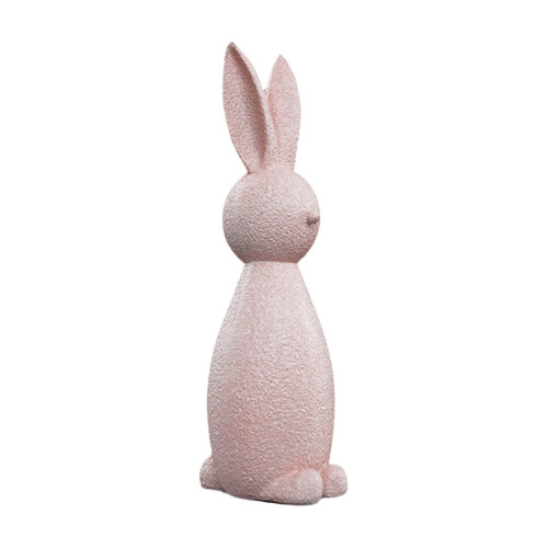 Pink Easter Resin Bunny Figurine Set of 3