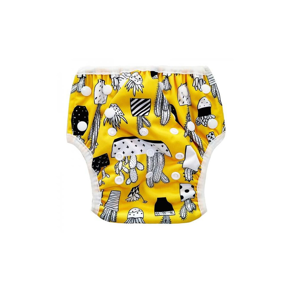 Reusable absorbent swim diaper for babies and toddlers