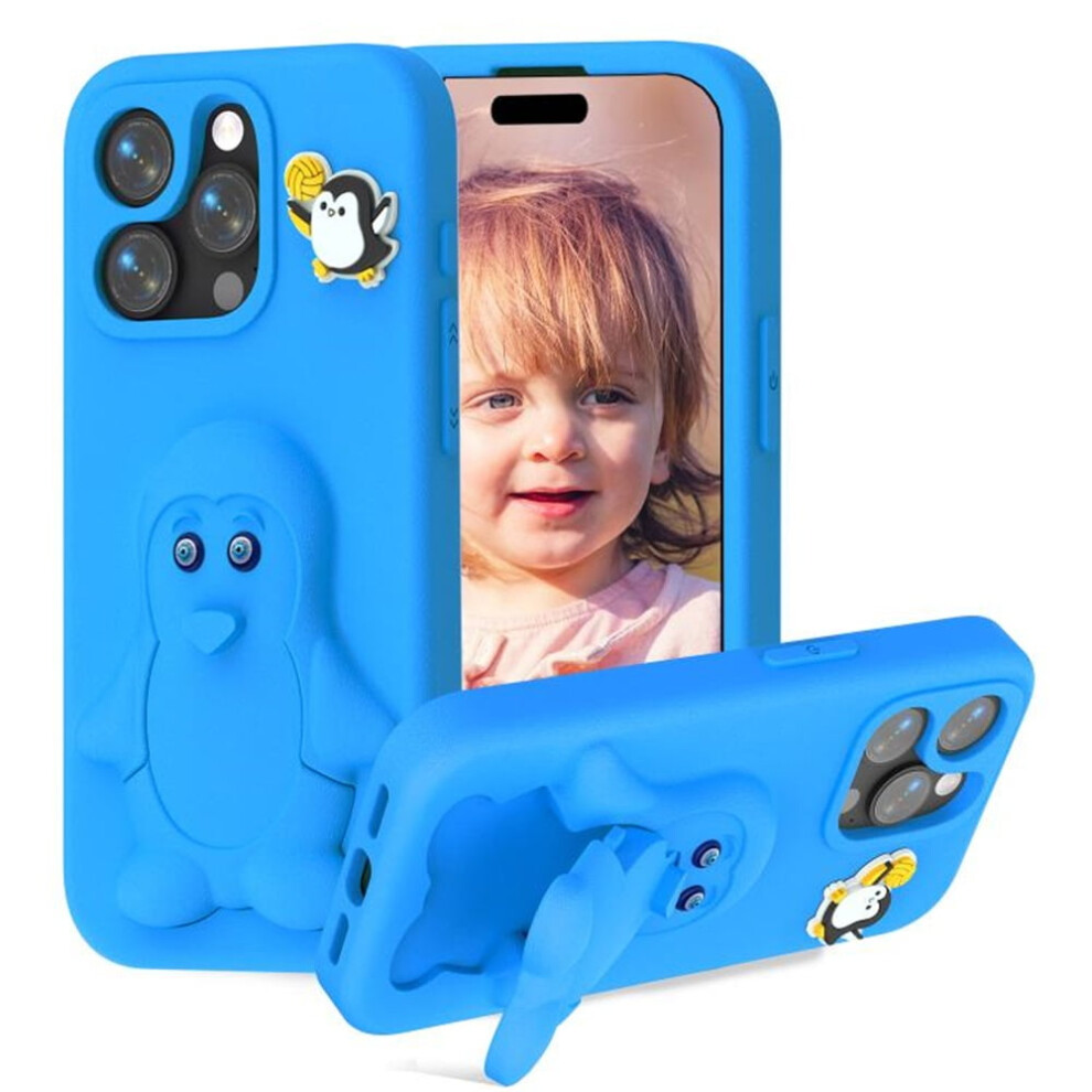 Cartoon Penguin Baby Stand Eva Case For Iphone 16 Pro Max 974856051533