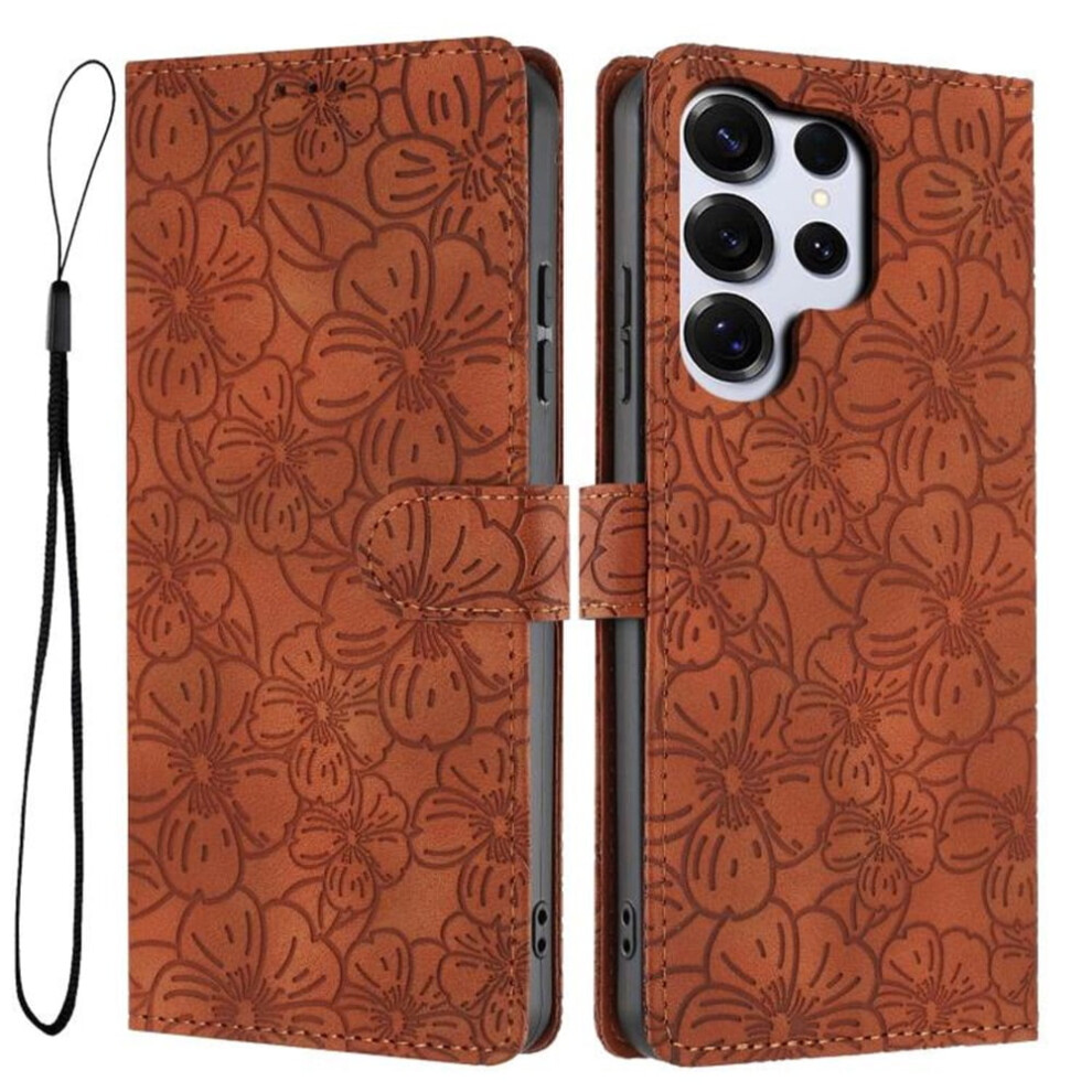 Cherry Blossom Leather Flip Wallet Case For Samsung Galaxy Red 974856051908