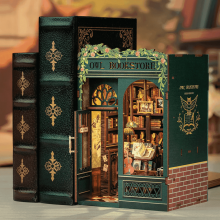 DIY Book Nook Kit Wooden Puzzle 3D Library Decor
