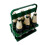6 Hole Foldable Beer Bottle Holder, Handle Portable Use Wine Storage Rack, Bar Drink Holder Container Green 1