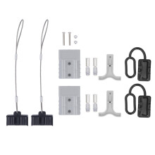 Conector de batería resistente a la intemperie, enchufe de 50 A, desconexión rápida, resortes de alta resistencia, terminal plateado chapado en