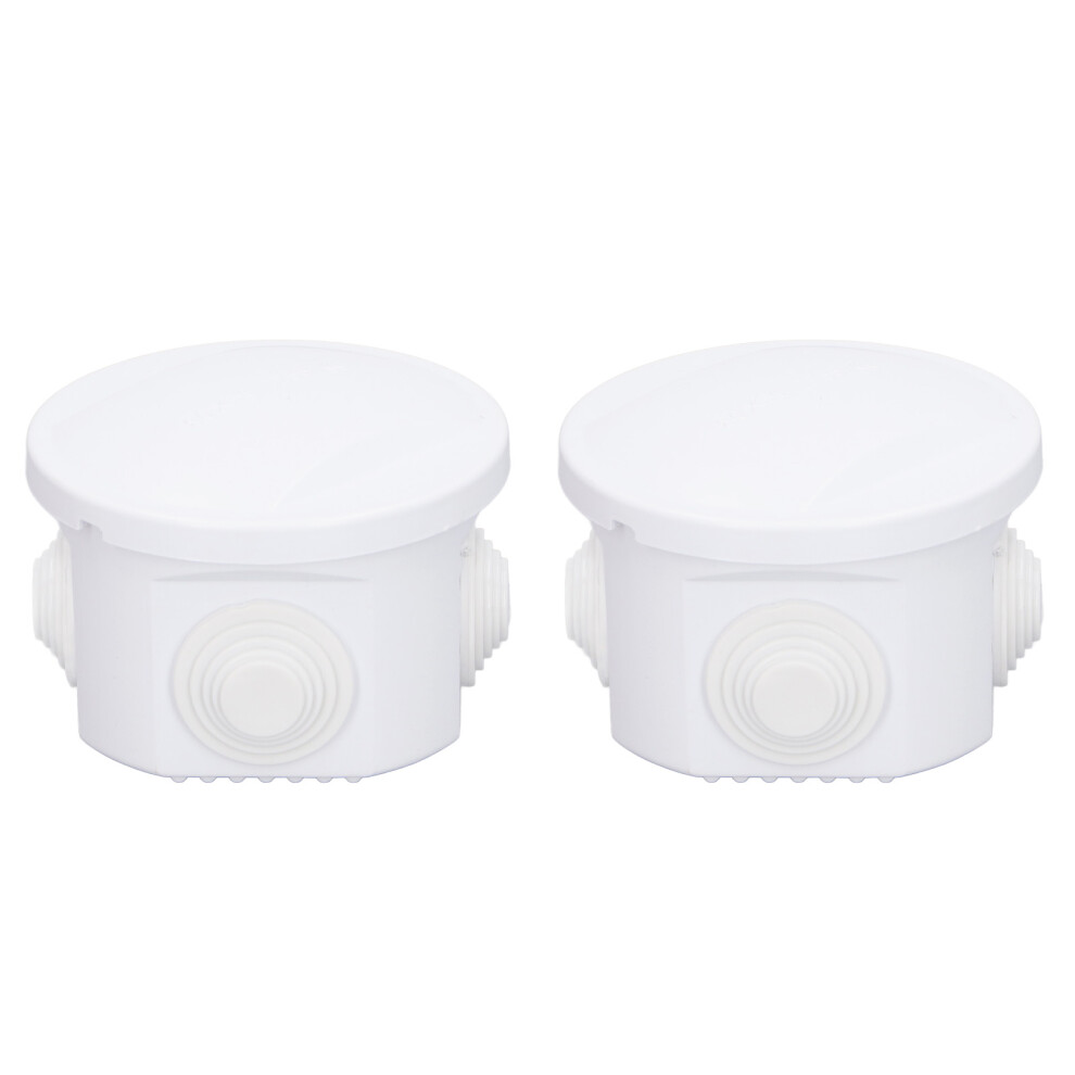 Junction Box Waterproof Dustproof, Electrical Enclosure Abs Plastic Universal Round Ip55rated Outdoor Indoor Use Impact Resistance Corrosion 9071309544756