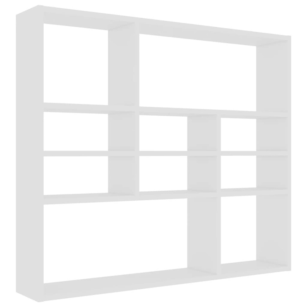 Vidaxl Wall Shelf White Engineered Wood Bedroom Indoor Office Floating Rack