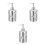 3Pièces Bouteille Argent Ergonomique Multi-Usage Recyclable 4