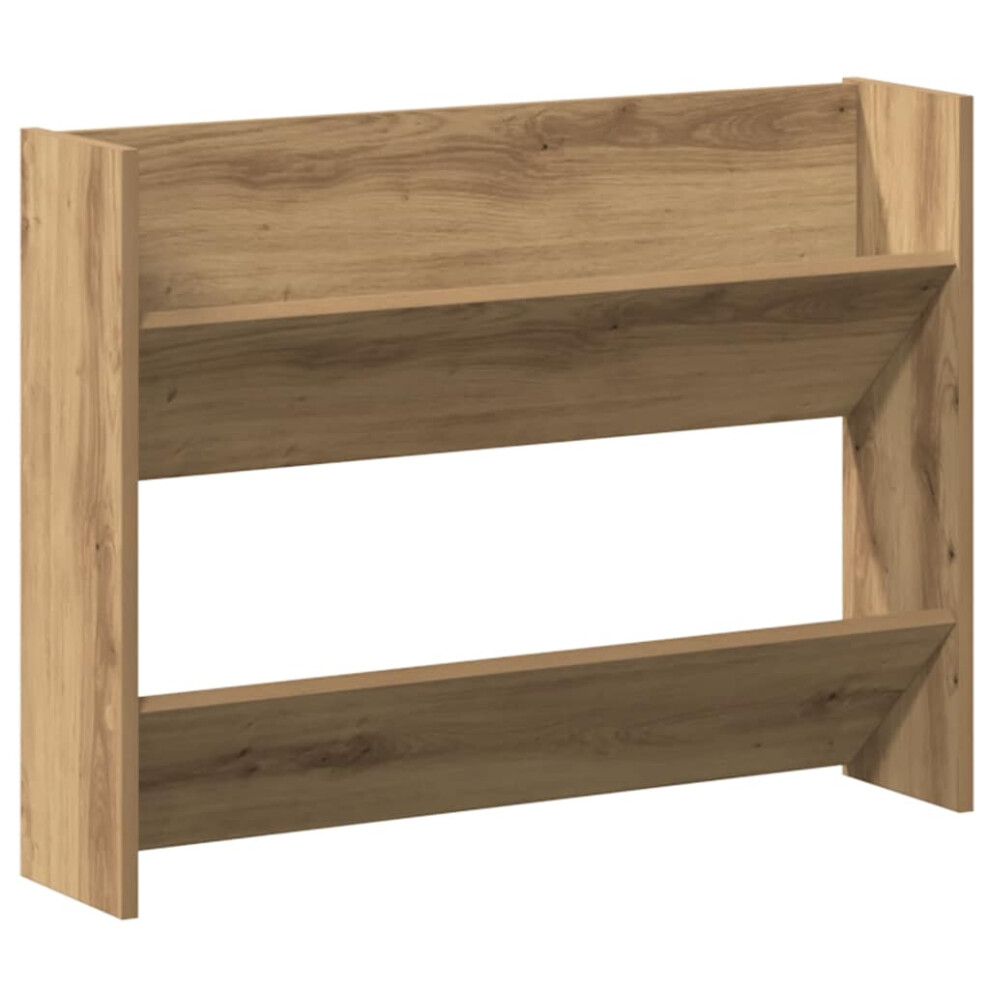 Vidaxl (Artisan Oak) Wall Shoe Cabinet Shoe Rack Hall Shoe Storage Cupboard Engineered Wood