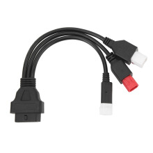 Câble de diagnostic OBD2 universel pour motos, adaptateur ISO19689 femelle 16 broches vers mâle 6 broches avec matériau durable, compatible avec