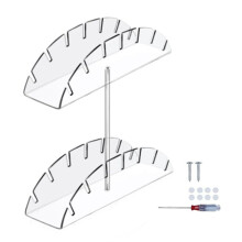 Hoedenorganizer voor Honkbalpetten Tweelaags Acryl Honkbalpet Display Organizer Hoedenrek Display Organizer voor Thuis