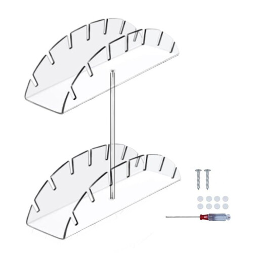 Hat Organizer for Baseball Hats Two-Layer Acrylic Baseball Hat Display Organizer Hat Rack Display Organizer for Home
