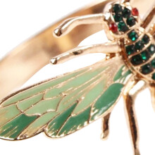 12Pcs Dragonfly Napkin Buckle Napkin Ring Alloy Green Insect Dragonfly Drip Diamond Buckle Paper Towels Napkin Holder