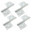 8Pcs Silver Iron Hydraulic Flag-Type Buffer Hinges Low Noise Home Use 2
