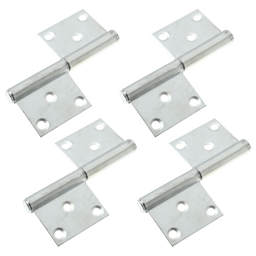 8Pcs Silver Iron Hydraulic Flag-Type Buffer Hinges Low Noise Home Use 1
