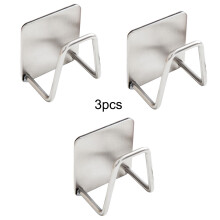 Elegant oppvaskkumholder, kompakt og solid selvklebende svampstativ for våte områder, rustbestandig vanntett oppvasksvampholder, forbedrer