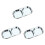 3Pcs Stainless Steel Appetizer Plates Silver for Dipping & Condiments 3