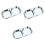 3Pcs Stainless Steel Appetizer Plates Silver for Dipping & Condiments 4
