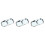 3Pcs Stainless Steel Appetizer Plates Silver for Dipping & Condiments 5