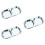 3Pcs Stainless Steel Appetizer Plates Silver for Dipping & Condiments 7