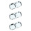 3Pcs Stainless Steel Appetizer Plates Silver for Dipping & Condiments 8