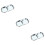 3Pcs Stainless Steel Appetizer Plates Silver for Dipping & Condiments 9