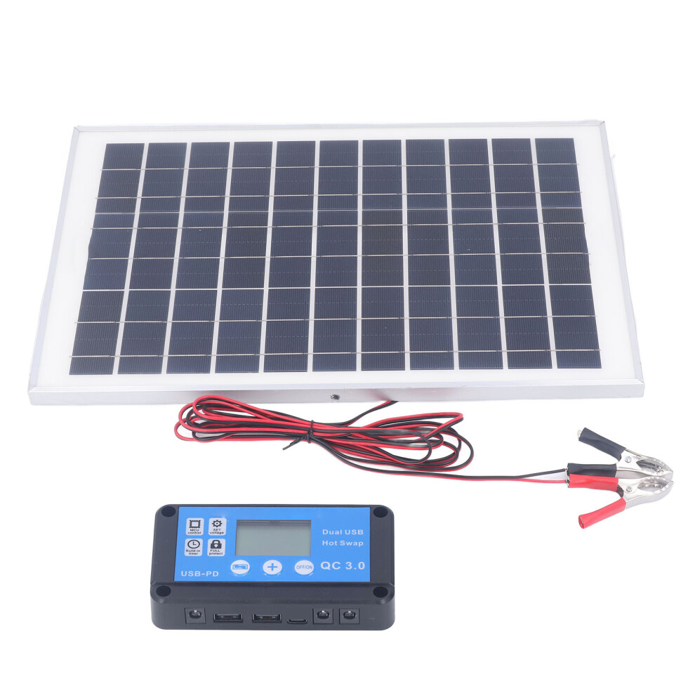 50W 18V Solar Panel Kit Mppt 42X27x1.5cm 8251393454877