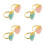 8Pcs Patterned Easter Napkin Rings Alloy Party Table Accessory 4
