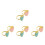 8Pcs Patterned Easter Napkin Rings Alloy Party Table Accessory 7
