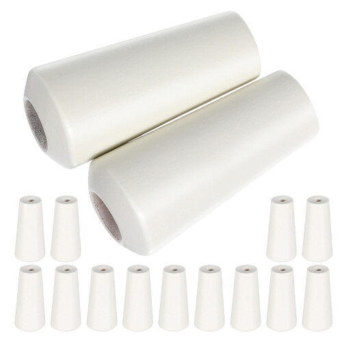 100Pcs White Wood Blind Cord Knobs Decorative Curtain Pulls for Blinds 1