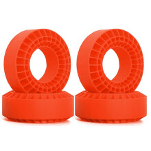 4 Pièces 1.9 Pouces Silicone Caoutchouc Pneu Roues Insérer Mousse pour 1/10 RC Crawler Voiture TRX4 Axial SCX10 Pro/Capra TF2/GEN8/MST Rouge
