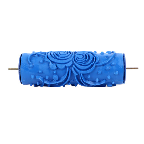 Reusable 5in Rubber Pattern Roller ZZ0077 for Wall Art Textures Flowers 1