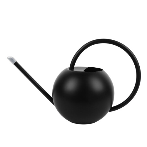 1000 ml Long Spout Watering Can Black Steel 1