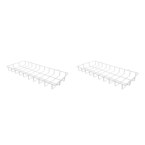 2Pcs White Wall Mount Exit Sign Safety Cage Iron Wire Protector 2