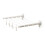 2Pcs White Plastic Folding Clothes Drying Rack Extendable Wall-Mounted 2