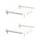 2Pcs White Plastic Folding Clothes Drying Rack Extendable Wall-Mounted 6