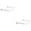 2Pcs White Plastic Folding Clothes Drying Rack Extendable Wall-Mounted 7