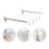 2Pcs White Plastic Folding Clothes Drying Rack Extendable Wall-Mounted 8