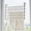 2Pcs White Plastic Folding Clothes Drying Rack Extendable Wall-Mounted 9