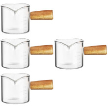 4Stk Kleine Mit Holzgriff Klar Für Zuhause Und Café
