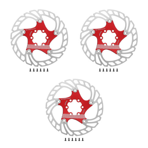 3Sets Scooter Bremsscheiben Set Rot Metall Perfekte Wärmeableitung
